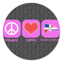 Peace Love Dominican Republic stickers