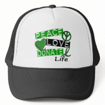 PEACE LOVE DONATE LIFE hats by awarenessgifts PEACE LOVE DONATE LIFE hats
