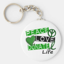 PEACE LOVE DONATE LIFE KEY CHAIN