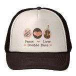 Peace Love Double Bass Cap Trucker Hats