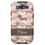 Peace Love Doxies Dachshund Samsung Galaxy SIII Case