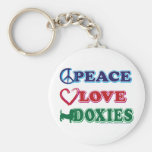 Peace Love Doxies Keychains