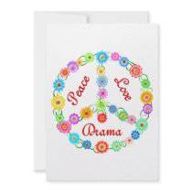 Peace Love Drama Invite