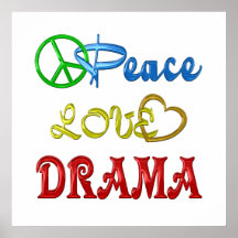 PEACE LOVE DRAMA POSTER
