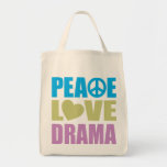 Peace Love Drama Tote Bags