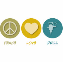 Peace Love Drill photo sculptures by 1000suns Peace Love Drill photo sculptures