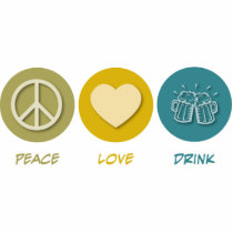Peace Love Drink photo sculptures
