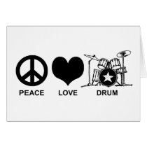 Peace Love Drum cards by magarmor Peace Love Drum cards
