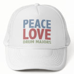 Peace Love Drum Majors Trucker Hat