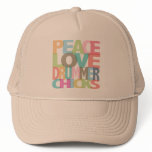 Peace Love Drummer Chicks Tees and Gifts Mesh Hat