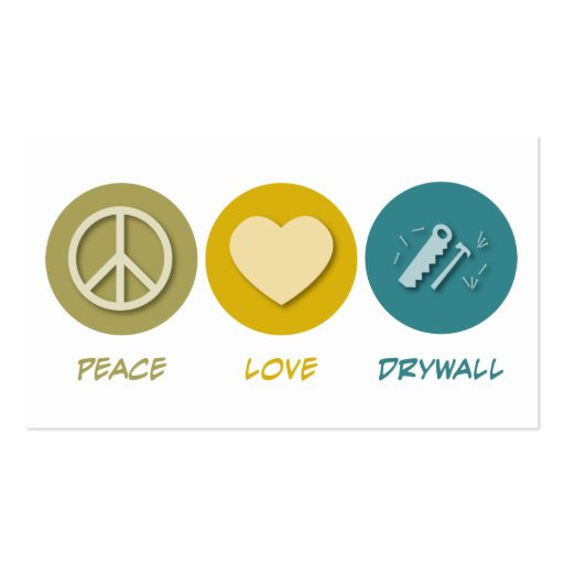 Peace Love Drywall Business Card (back side)