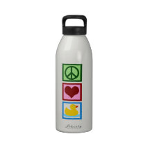 Peace Love Ducks Reusable Water Bottles