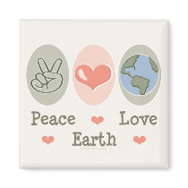 Peace Love Earth Magnet
