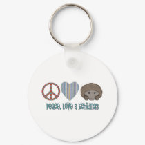 Peace Love Echidnas keychains