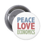 Peace Love Economics Button Peace Love Economics Button