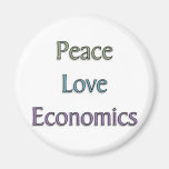 Peace, Love, Economics Refrigerator Magnets