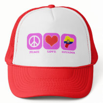 Peace Love Ecuador hats