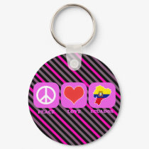 Peace Love Ecuador keychains