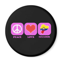 Peace Love Ecuador magnets