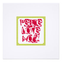Peace Love Eggnog Holiday Drinks Invitations invitations