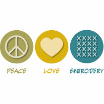 Peace Love Embroidery photo sculptures by 1000suns Peace Love Embroidery photo sculptures