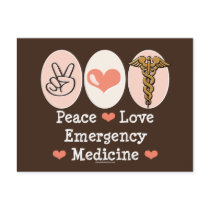 Peace Love Emergency Medicine Postcard
