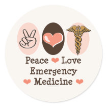 Peace Love Emergency Medicine Stickers