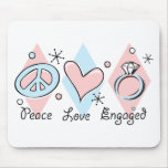 Peace Love Engaged Mouse Mats