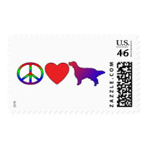 Peace Love English Setters Postage Stamps