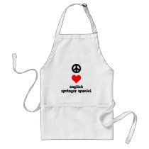 Peace love English Springer Spaniel aprons by zendogboutique Peace love English Springer Spaniel aprons
