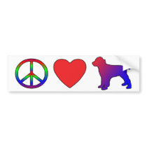 Peace Love English Springer Spaniel Bumper Sticker bumper stickers by MenagerieMayhem Peace Love English Springer Spaniel Bumper Sticker bumper stickers