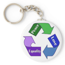 Peace Love Equality Key Chain