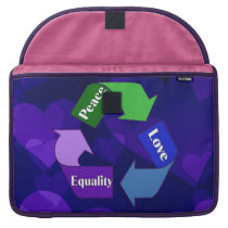 Peace Love Equality Macbook Pro Sleeves
