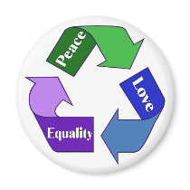 Peace Love Equality Magnets