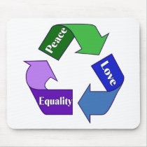 Peace Love Equality Mouse Mats