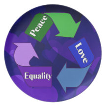 Peace Love Equality Plates