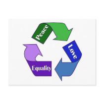 Peace Love Equality Post Card