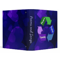 Peace Love Equality Vinyl Binders