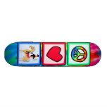Peace, Love, Equestrian Custom Skate Board