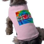 Peace, Love, Equestrian Dog Tee Shirt