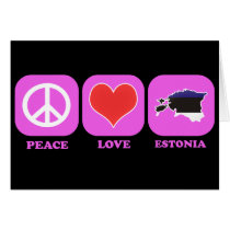 Peace Love Estonia cards by coolcountry Peace Love Estonia cards