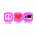 Peace Love Estonia t-shirts