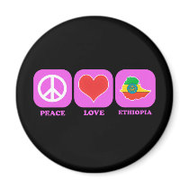 Peace Love Ethiopia magnets