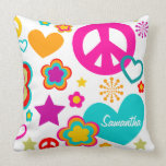 Peace Love & Everything Girly Throw Pillows