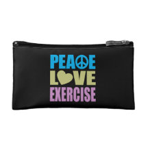 Peace Love Exercise Makeup Bag