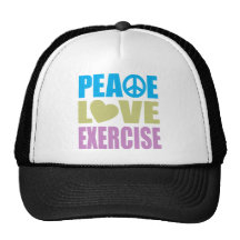 Peace Love Exercise Mesh Hat