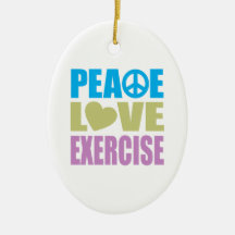 Peace Love Exercise Ornaments