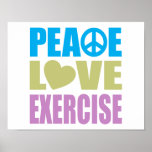 Peace Love Exercise Print