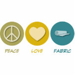 Peace Love Fabric Photo Cut Outs