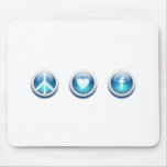 Peace Love Facebook Mouse Pad